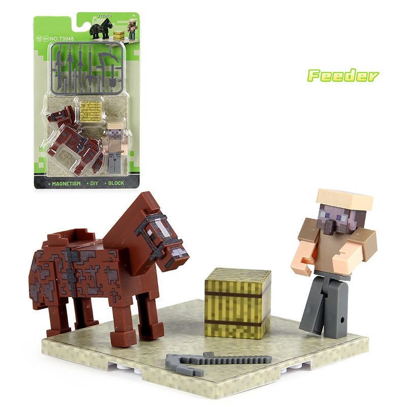 Blocos Magnéticos Colecionáveis Infantil estilo Minecraft – Conjunto de Montagem Educativo