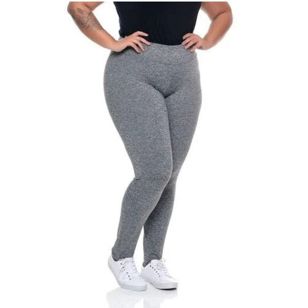 Calça Legging Flanelada de Inverno Plus Size