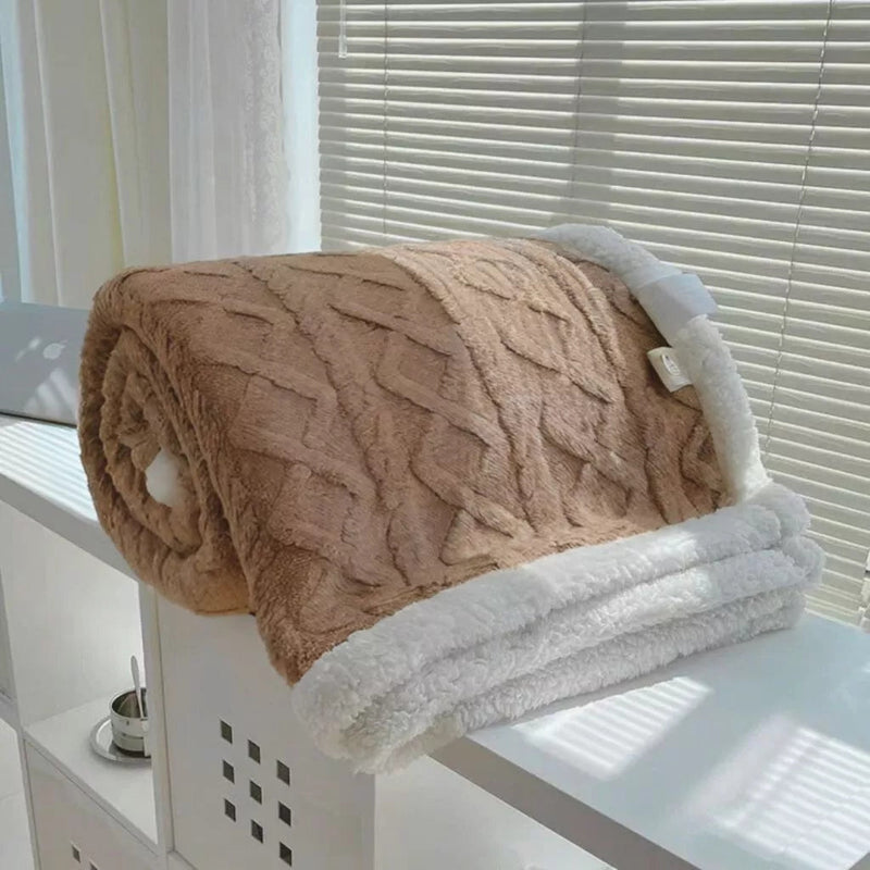 Coberta Casal Grossa em Lã Microfibra Soft para Inverno