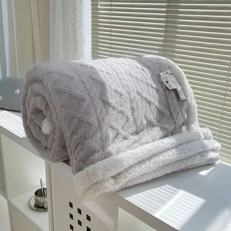 Coberta Casal Grossa em Lã Microfibra Soft para Inverno