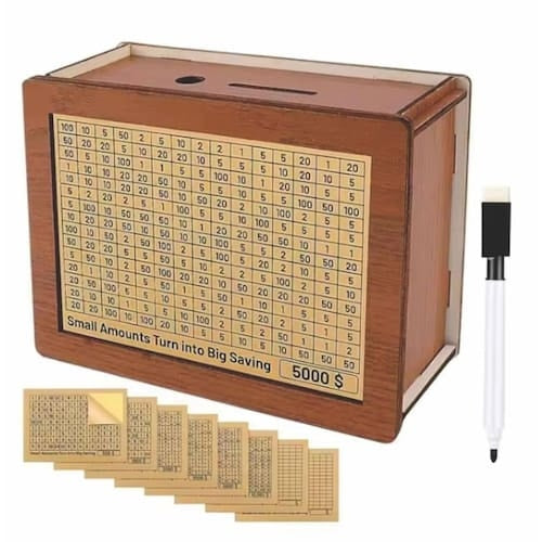 Cofre Caixa Desafio 10mil de Madeira Método Japonês