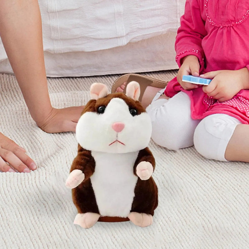 Hamster de Pelúcia Interativo que Fala e Repete – Brinquedo Divertido Infantil com Voz