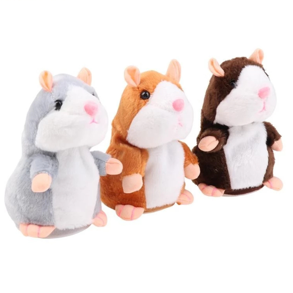 Hamster de Pelúcia Interativo que Fala e Repete – Brinquedo Divertido Infantil com Voz