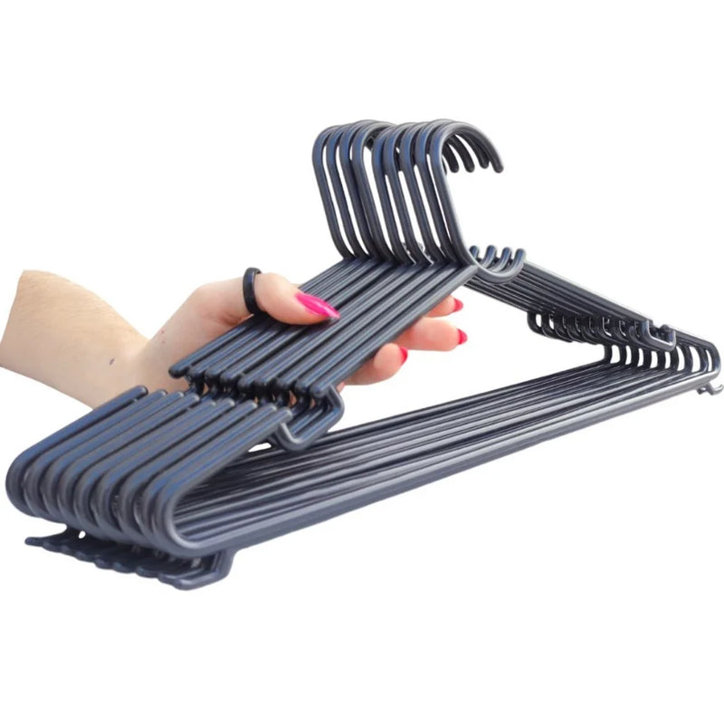 Kit 30 Cabides Pretos Adulto Reforçados para Roupas