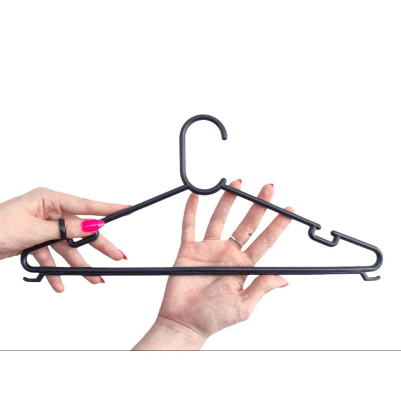 Kit 30 Cabides Pretos Adulto Reforçados para Roupas