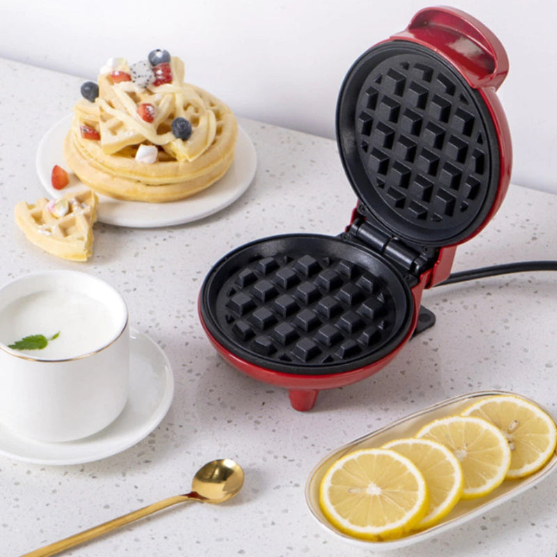 Mini Máquina de Waffles Elétrica Portátil 110V