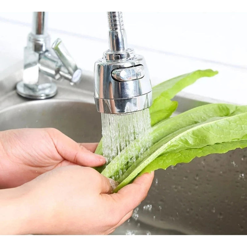 Torneira de Parede Inox Prata para Cozinha com Chuveiro 360° – Luxo